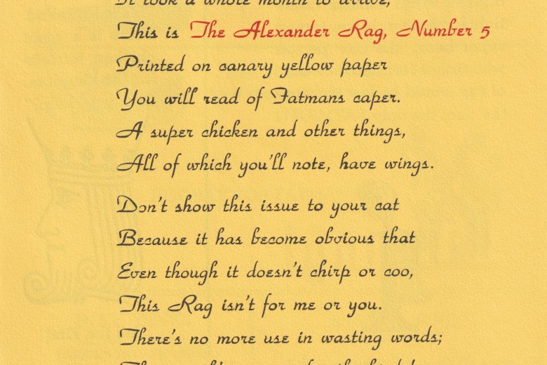 The Alexander Rag - Number 5, July 1979 - Page 1