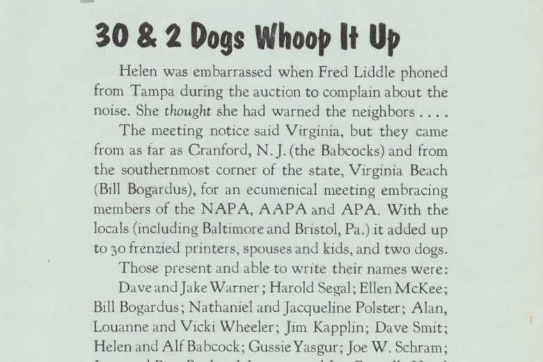 VAPA Trails - June 1978 - Page 1