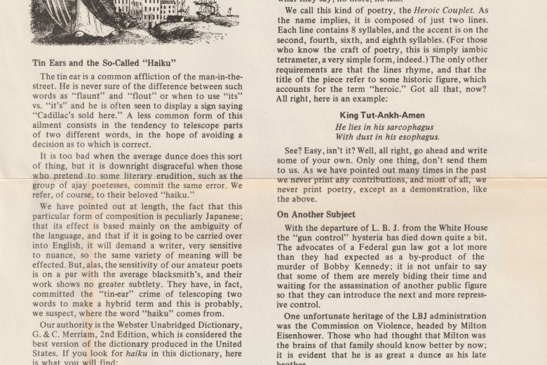 Phlugg - Number 22, February 1970 - Single Page (Redacted)