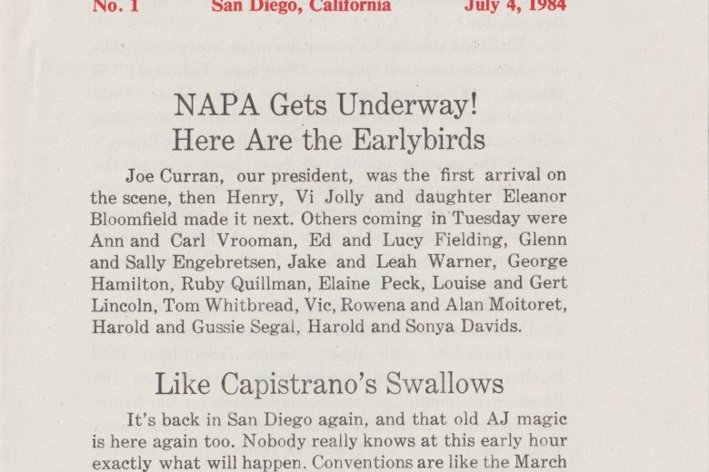 San Diego Scuttlebutt - Number 1, July 1984 - Page 1