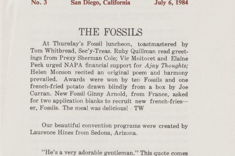 San Diego Scuttlebutt - Number 3, July 1984 - Page 1