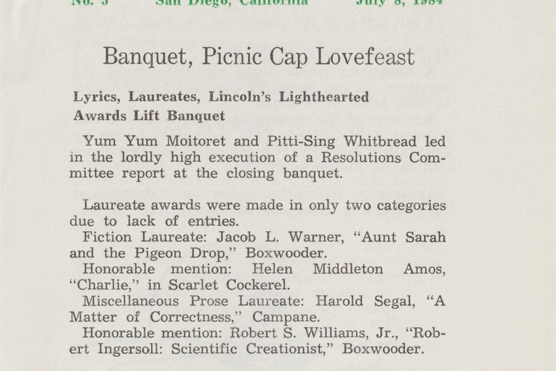San Diego Scuttlebutt - Number 5, July 1984 - Page 1